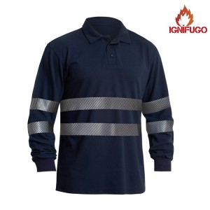 POLO IGNÍFUGO SAREMO VISIBILIDAD REALZADA BANDAS SEGMENTADAS ADEEPI